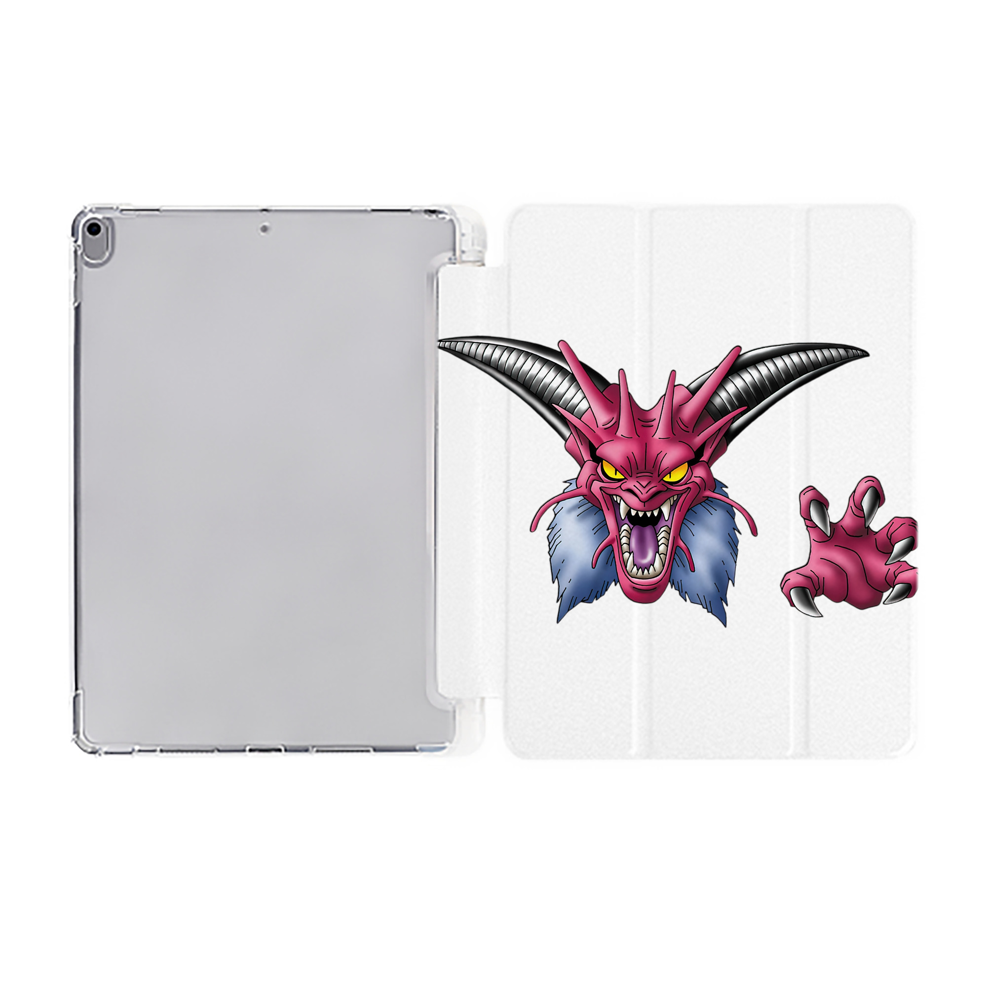 （画像用） ドラゴンクエスト Doragon Kuesuto Dragon Quest IPad ケース ペン収納付き 三つ折りスタンド PUレザー×シリコン 対応機種9.5/10.5/10.9インチ